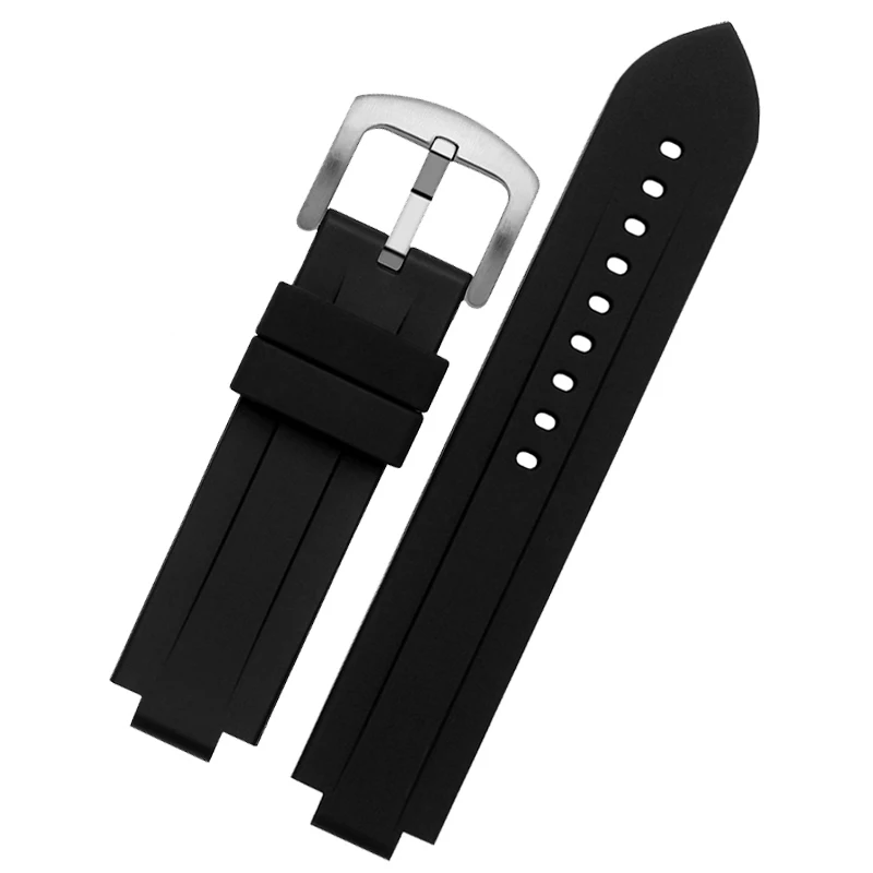For Tudor Pelago Omahawk 25600 25500 Series Didger Silicone Watch Strap Rubber Watch band Men\'s wristband bracelet 22mm Convex