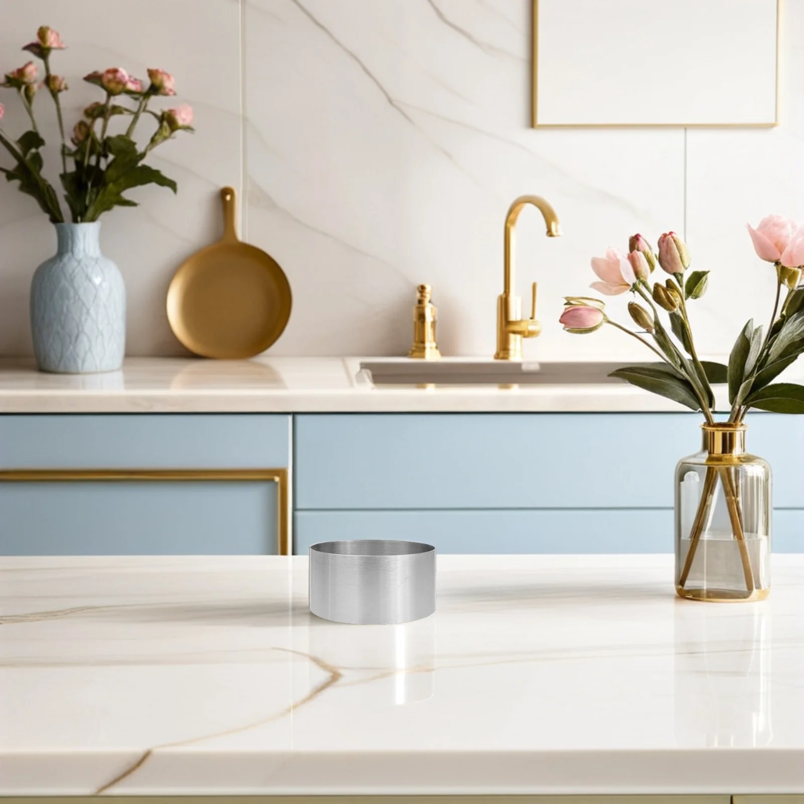 

4Pcs Metal Cake Rings for Baking Oil Resistant Smooth Finish Versatile Use in Kitchen Dessert Mold Tool Cake Ring