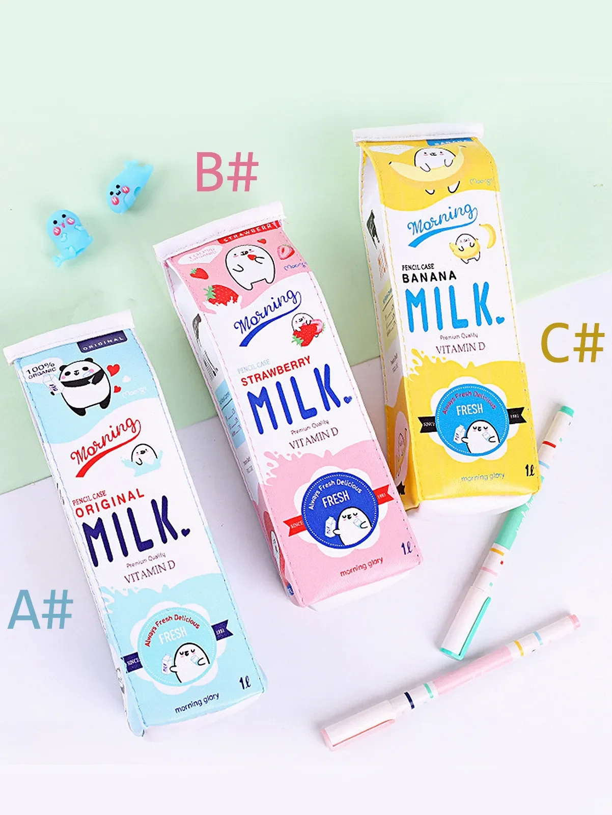 

Creative Milk Box Shaped Pencil Bag 1pc Duan teapot lid Container Tea bag holder Green tea Tea holder Tea Tea tin Containers