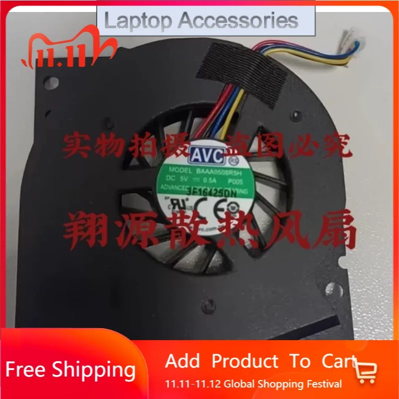 F Original New Cooler Fan for AVC BAAA0508R5H DC 5V 0.5A P002 Graphics Card Cooling Fan