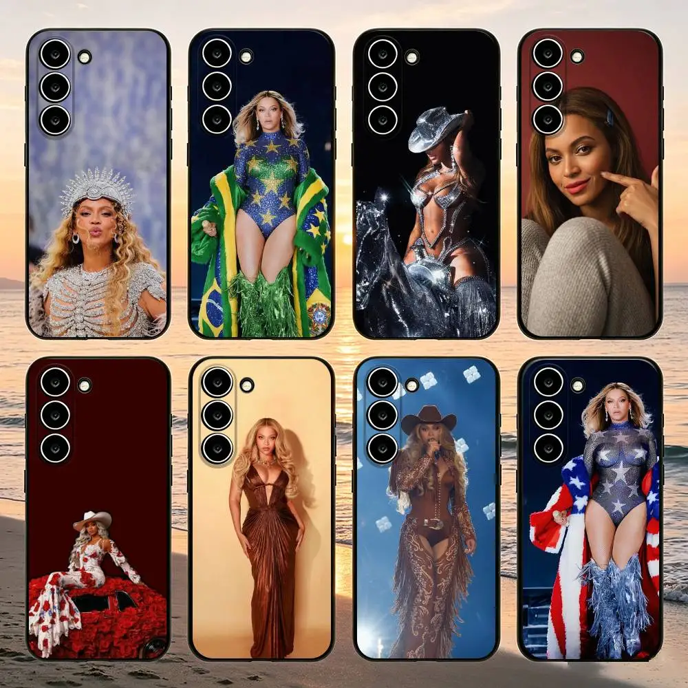 Singer Beyonce Phone Case For Samsung Galaxy A52 A42 A32 A22 A12 A02S A72 A73 A51 A41 A31 A21S A71 A30S Black Cover