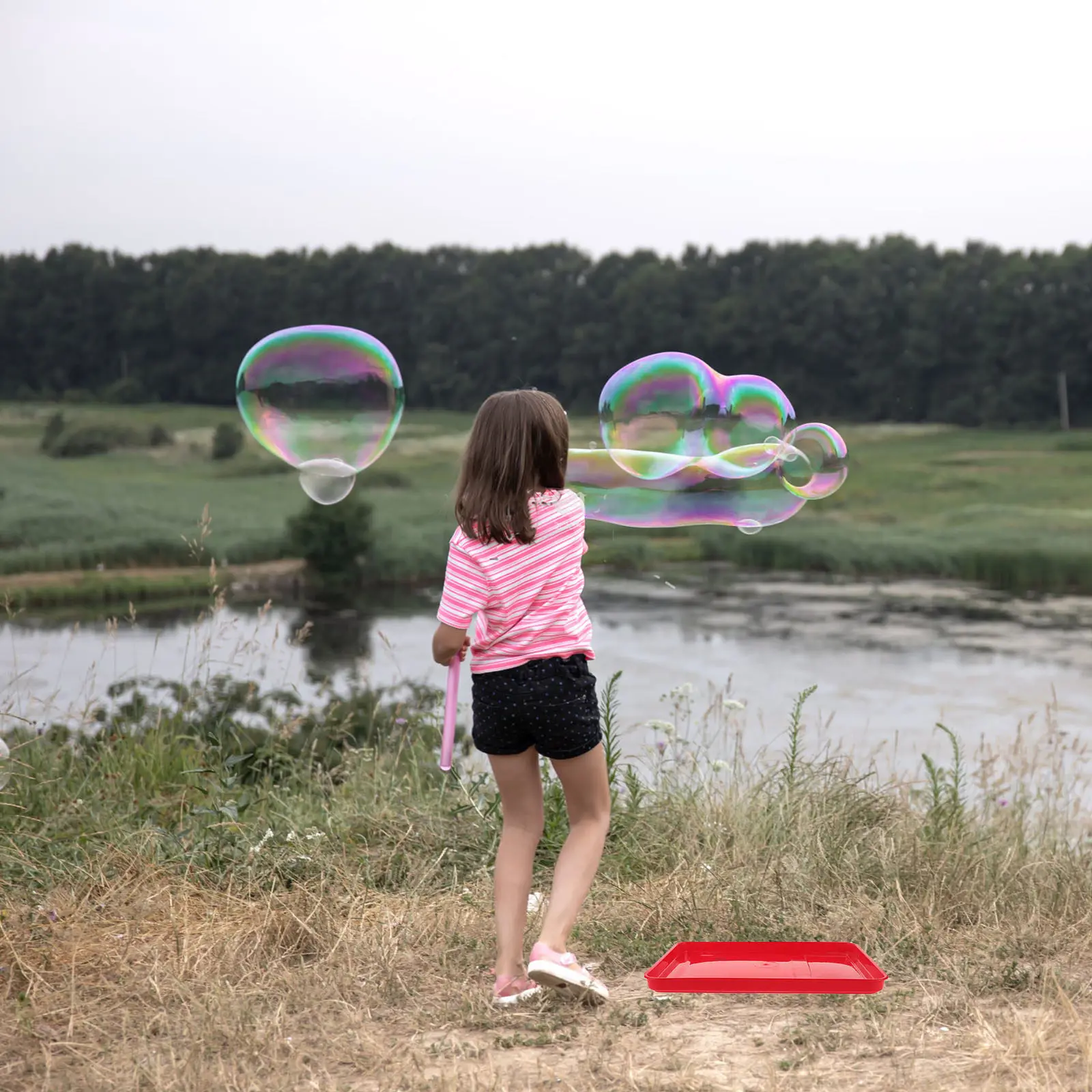 DIY Bubble Making Kit with Containers, Solution Tray & Water Trays for Kids