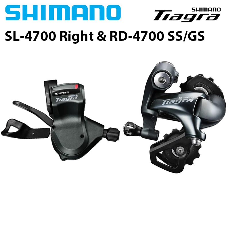 Shimano TIAGRA 4700 Right Speed Shifter 4700 Rear Derailleur SS GS 10 Speed for Road Bike Transmission Folding Bike Parts