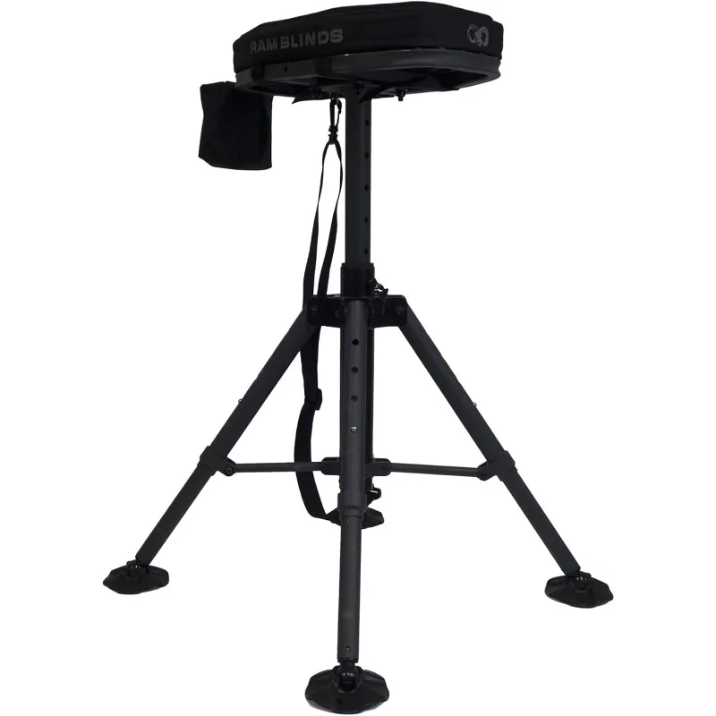 

RAM Blinds - High Rise Hunting Stool - Powder-Coated Steel Seat, 20 x 10 x 10 in, 12 lbs, Swivel Design - RB7047