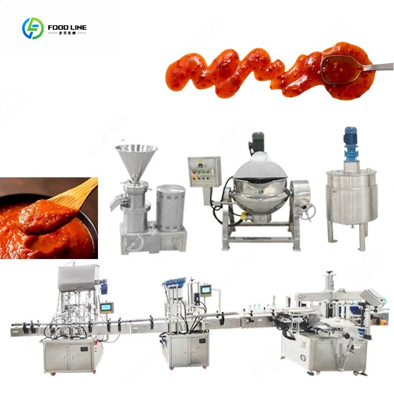 Commercial Chili Sauce Processing Machine Chili Pepper Processing Machine Pepper Paste Production Line FL Customized