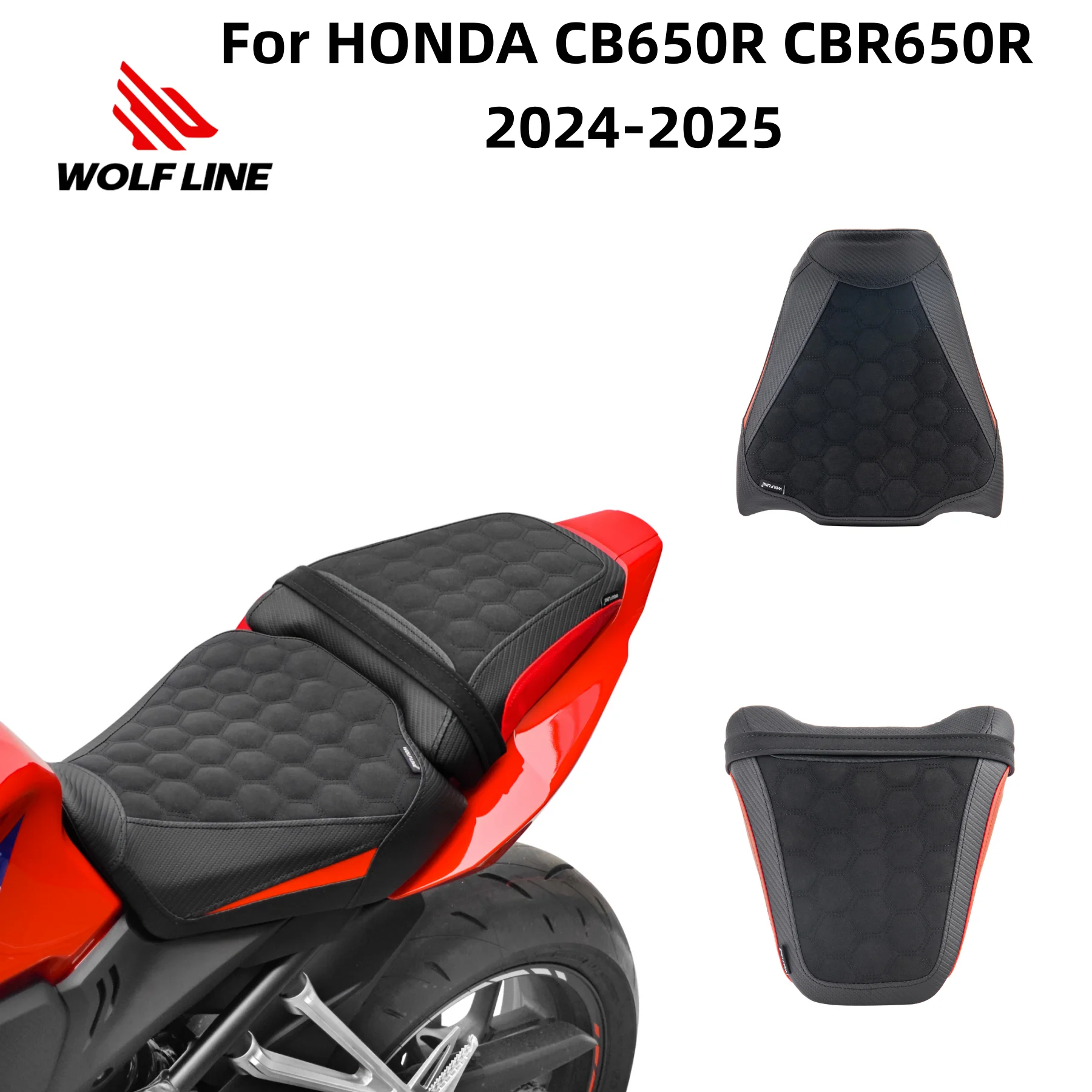 

Motorcycles Front Diver Seat Rider Saddle Solo Cushion Rear Passenger Cushion Pillion Pad For Honda CB650R CBR650R 2024 2025