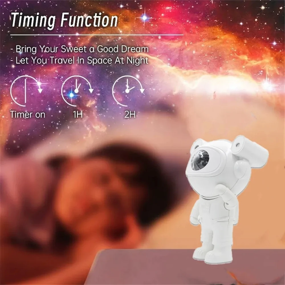 Astronaut Projector Starry Sky Galaxy Stars Projector Night Light LED Nebula Lamp for Bedroom Ceiling Room Decor Decorative