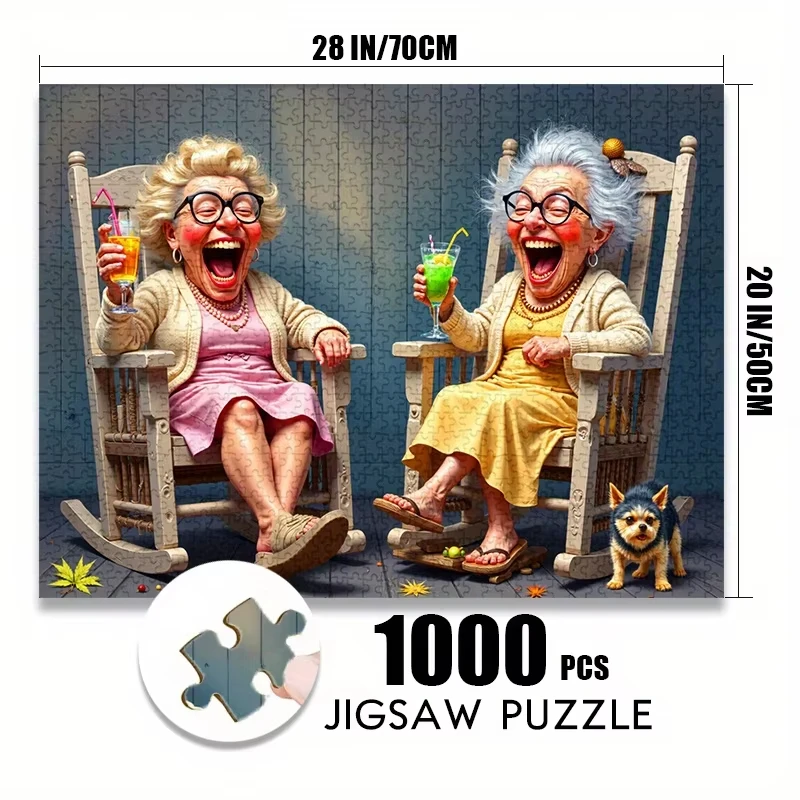 

500/1000pcs Paper Jigsaw Puzzle -Challenging Scratch-Resistant Activity for Seniors, Family Fun & Interactive Christmas New Gift