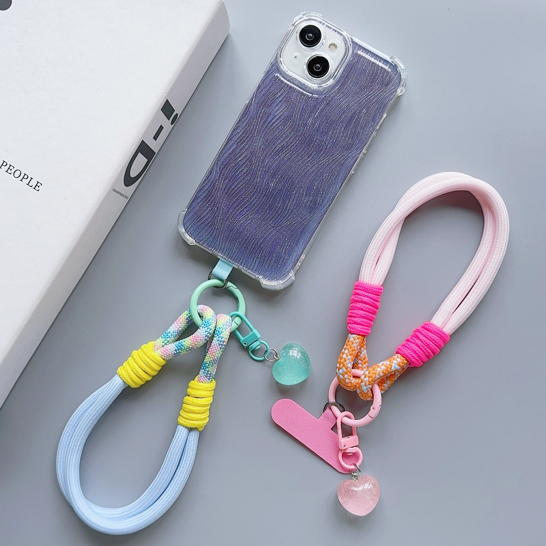 Personalized Double Color Mobile Phone Universal Lanyard Mobile Phone Cartoon Lanyard Pendant Wrist Strap Hand Anti-Loss Rope