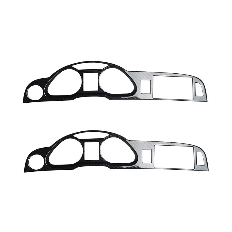 For Audi A6 C6 2005 2006 2007 2008 2009 2010 2011 Plastic Carbon Fiber Style Interior Decoration Accessories Meter Trim Stickers