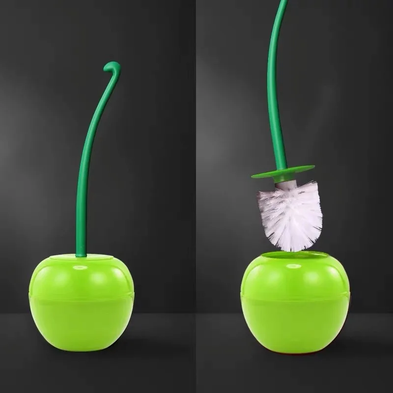 Cherry Shape Creative Long Handle Toilet Toilet Brush Clinker Shell Nylon Bathroom Cleaning Tools