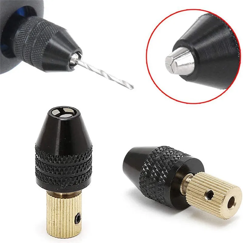 2-5mm Dremel Collet Mini Drill Chuck For Electric Motor Shaft Drill Bit Tool 0.3-3.2mm Micro three-jaw chuck Drill Chuck Adapter