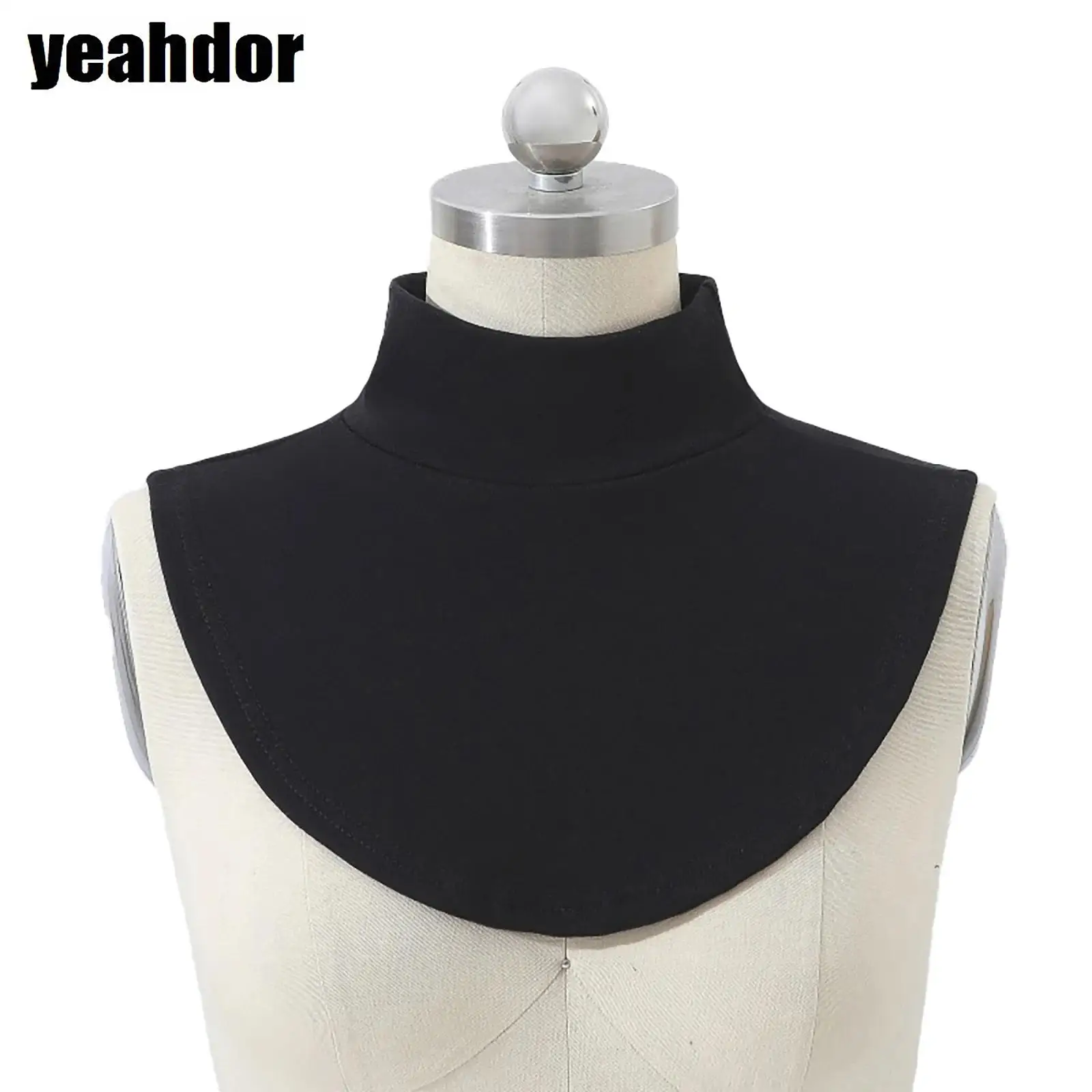 

Women Solid Color Fake Collar All-matched Half Turtleneck Detachable Stretchy Collar for Warm Keeping And Daily Grooming