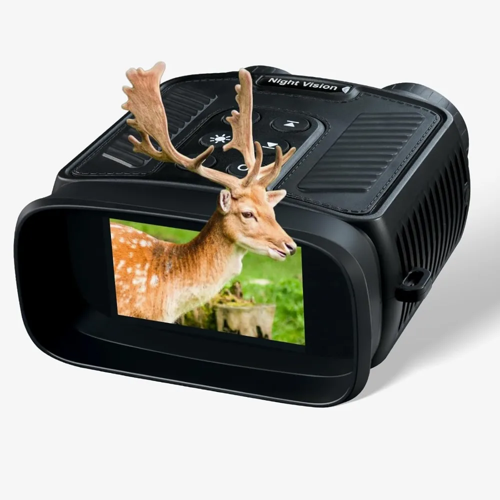 

Очки ночного видения 4K HD с 8-кратным цифровым зумом, 7 уровнями ИК-подсветки, 3-дюймовым экраном, встроенной камерой и картой памяти 32 ГБ для охоты