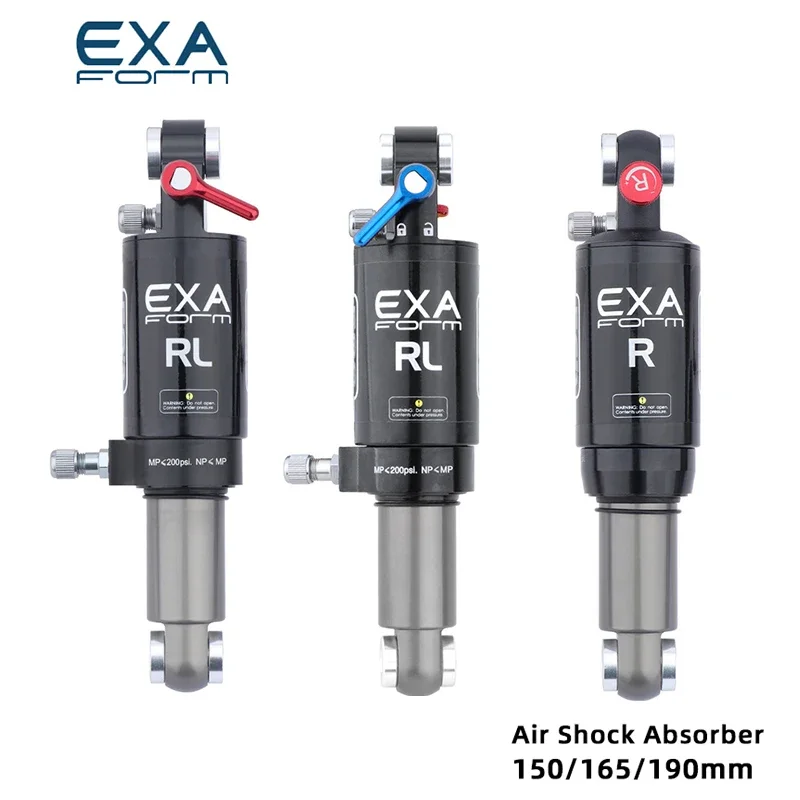 

EXA mountain bike air shock absorber 150/165/190mm 588RL adjustable single and double chamber bicycle rear