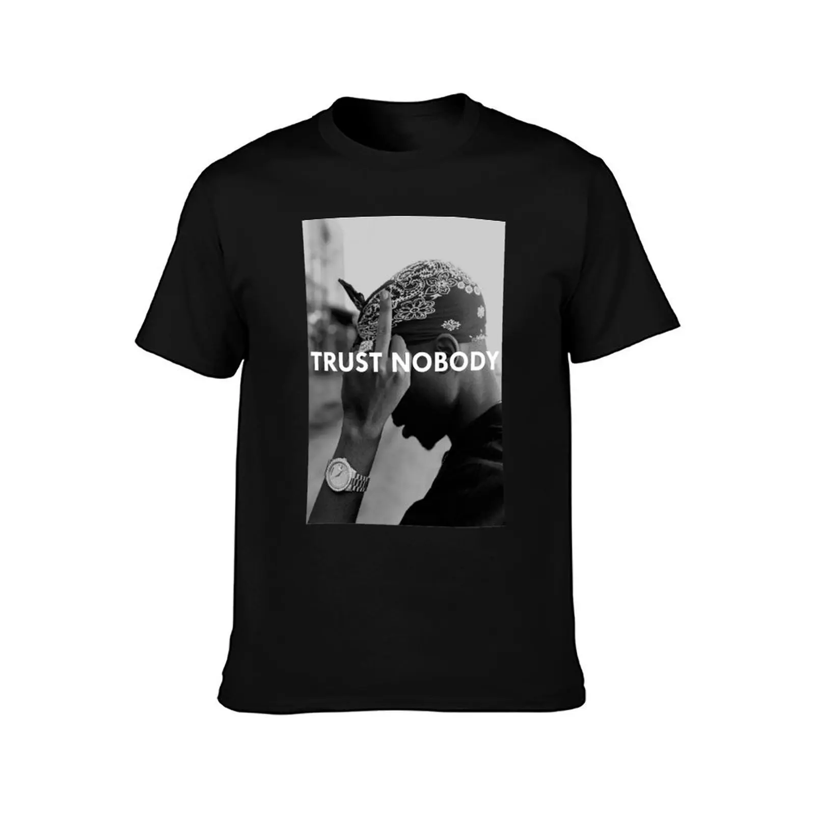 Tupac 2 Pac Shakur Trust Nobody Funny Gym Sport Running No Pain No Gain T-Shirt Summer Casual Cotton Tee Unisex Men Women