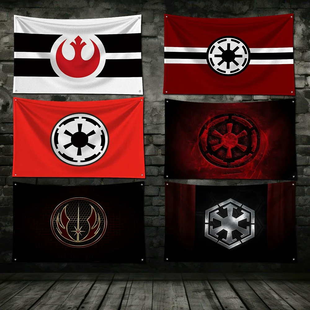 3x5 Ft Galactic Empire Rebel Alliance Flag Polyester Digital Printing Banner for Garage Wall Art Out Door Decoration Grommets