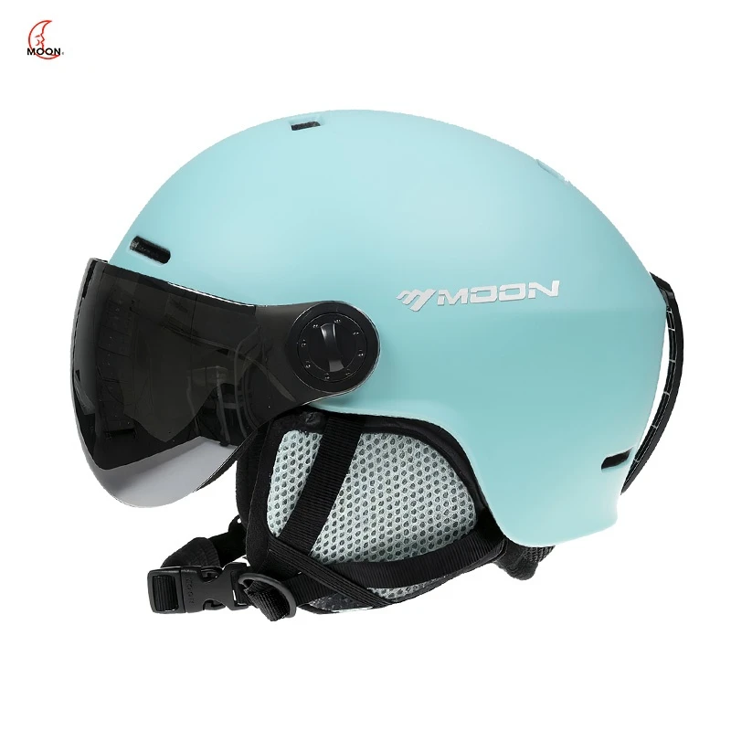 MOON-Ski Helmet with Glasses, Snow Visor, Forming, Safety Equipment, Outdoor Sports, Winter