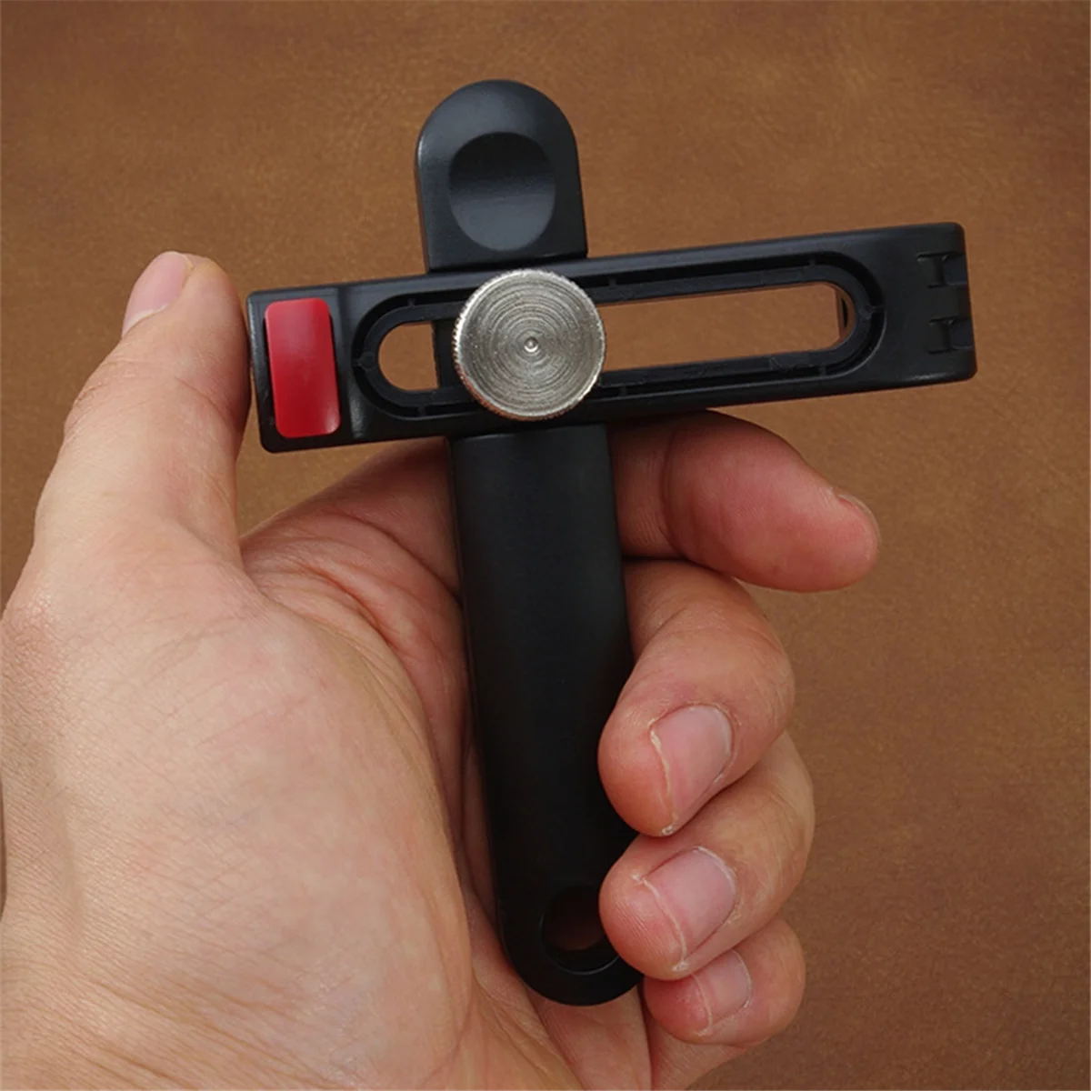 1PC PA-Adjustable Leather Cutter with Scale Leather Strap String Belt Cutter Hand Cutting Tool Practical Leathercraft Hand