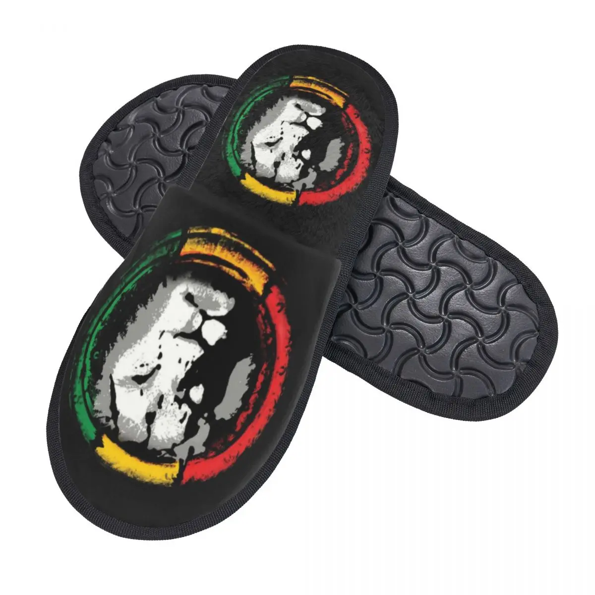 Custom Rasta Reggae Lion Memory Foam Slippers Women Soft Warm Jamaican Pride House Slippers