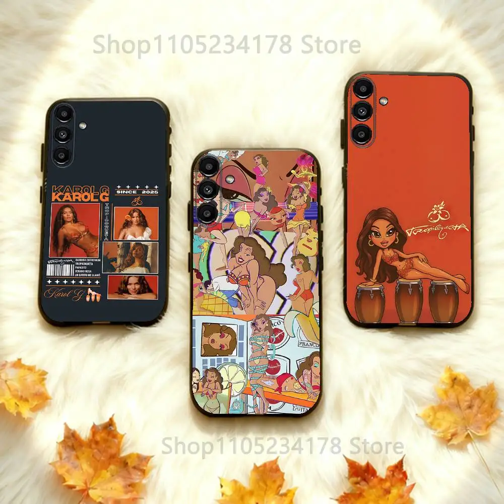 

Hot-Karol G T-Tropicoqueta 2025 Phone Case For Samsung Galaxy A73,31,32,72,41,53,52,71,22,5G,Note,J7,8,9 Soft Black Cover