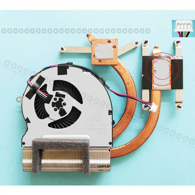 Ventilador de refrigeración de CPU AA + Original con módulo de radiador y disipador de calor para Lenovo Z380 Z380AM, refrigerador de repuesto para ordenador portátil