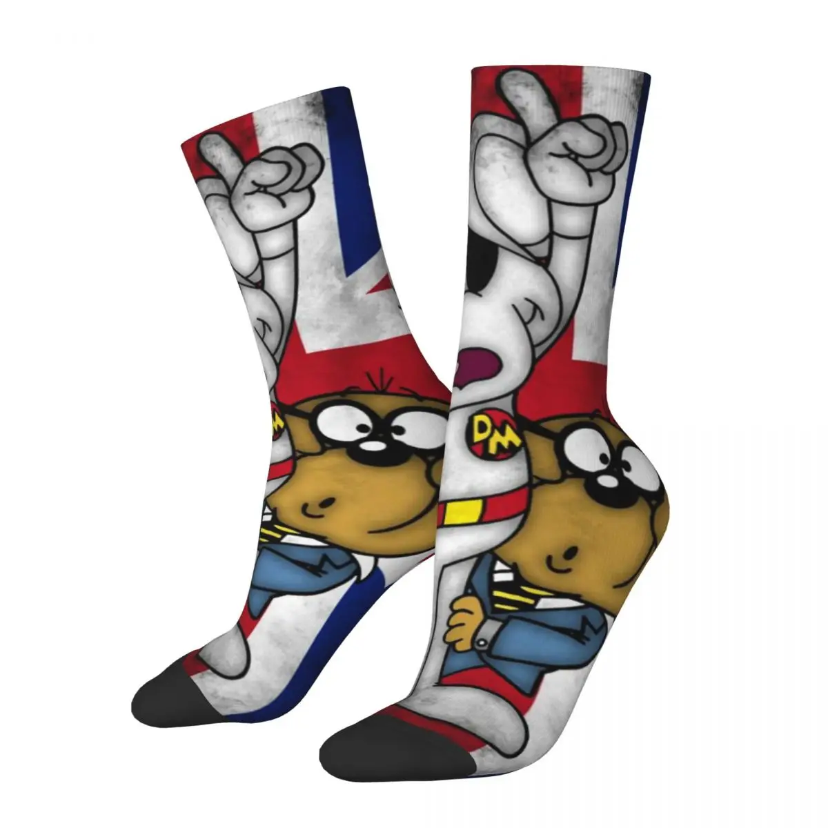 Hip Hop Retro DANGER MOUSE VINTAGE Crazy Men's compression Socks Unisex Mice Street Style Seamless Printed Funny Crew Sock