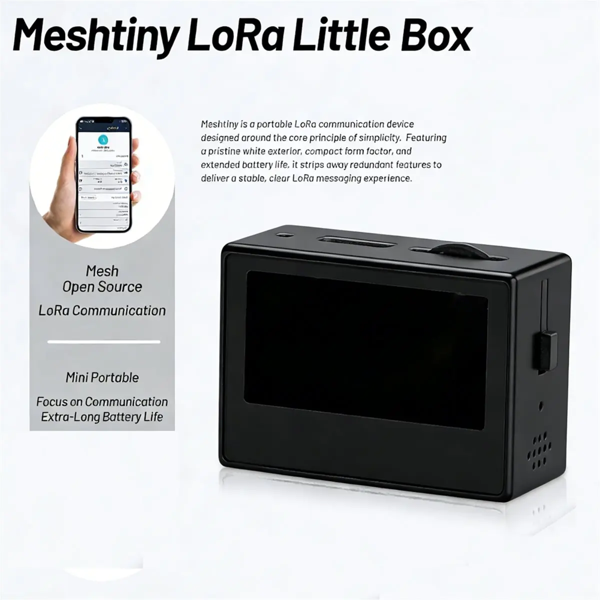 Promotion Meshtiny Mini Mesh LoRa Node OLED Display NRF52840 SX1262 LoRa Module 868MHz Pocket Lora Radio Repeater