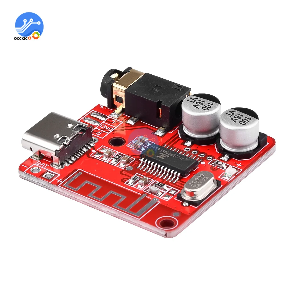 Type-C USB Mini Bluetooth 5.1 MP3 Audio Receiver Board Bluetooth MP3 Lossless Decoder Board Wireless Stereo Music Module 3W