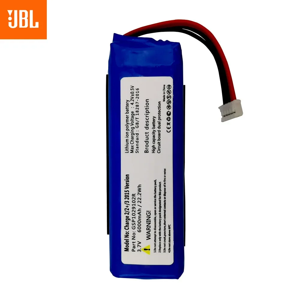 Nowa oryginalna Bateria głośnikowa 6000mAh GSP1029102R do ładowania JBL 2 + ładowanie 2 Plus ładowanie 3 2015 wersji baterii odtwarzacza Bateria