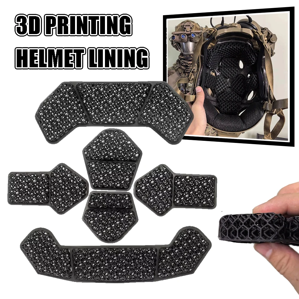 3D Printing Polymer Honeycomb Helmet Lining Nano Breathable Lightweight Airsoft Tactical Helmet Lining Pressure Reducing Pad
