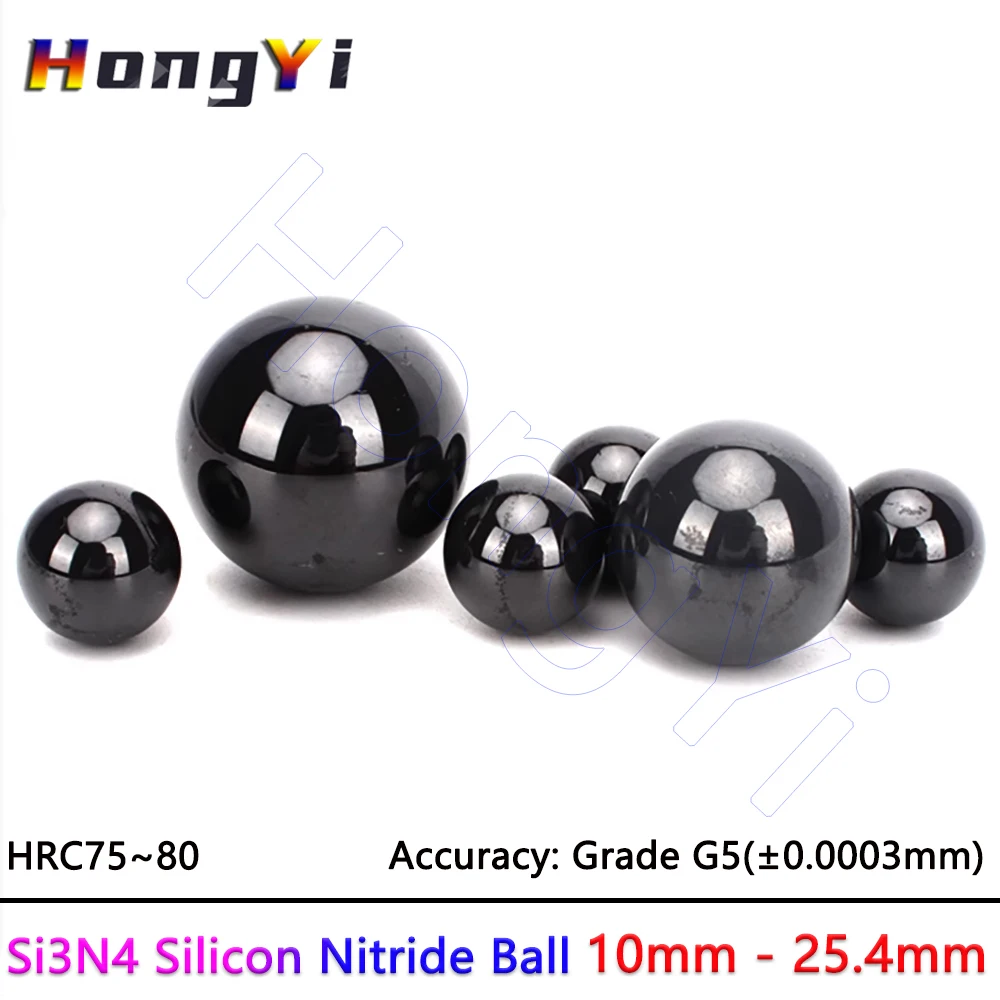 

1Pcs Grade G5 Si3N4 Silicon Nitride Ceramic Balls Dia 10 10.319 11 11.1125 11.509 11.906 12mm to 25.4mm Resistant to 1200℃