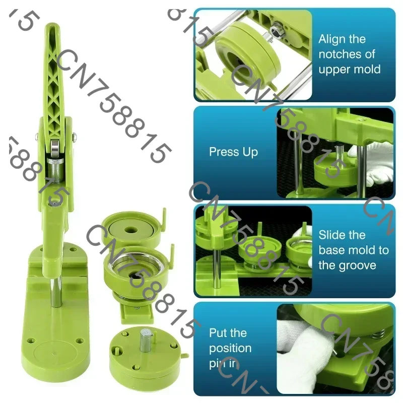 DIY 25/32/37/44MM Badges Set with Button Parts+Circle Cutter, Badge Press Maker Machine，Badge Pin Button Maker Machine