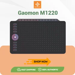 GAOMON M1220 12 Inch Drawing Graphic Tablet 8192 Levels with 8 Express Keys & 13 Multimedia Keys Support Mac/Windows/Android OS