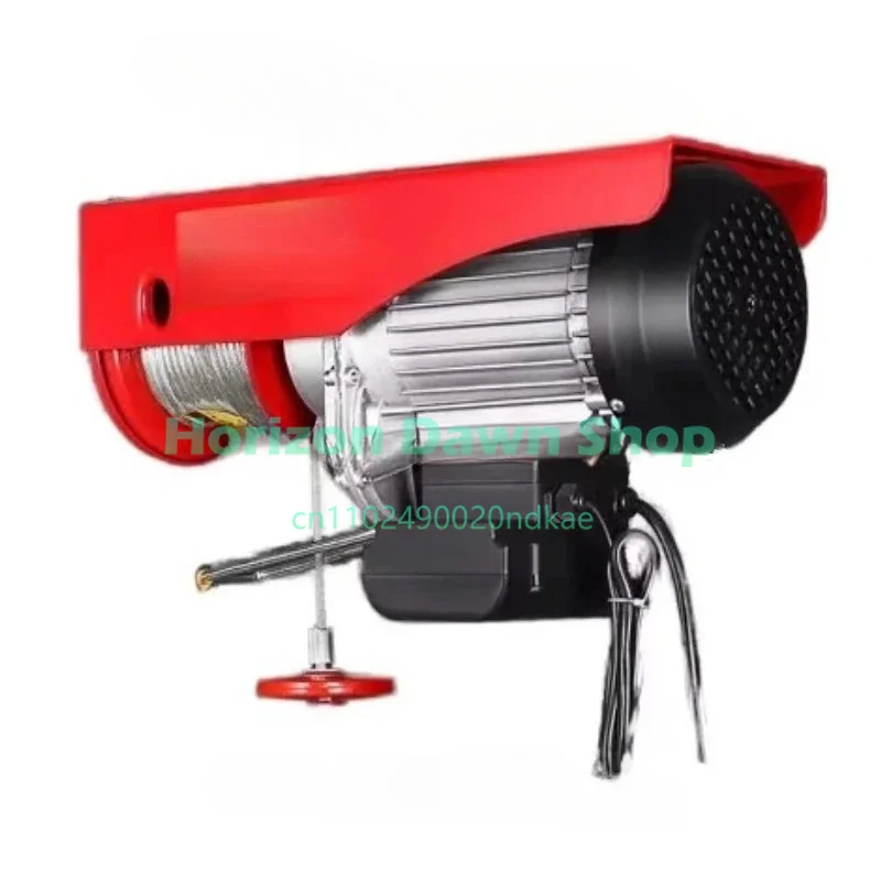 Household Mini Wire Rope Hoist 220V Wireless Remote Control 1 Ton Small Elevator Crane