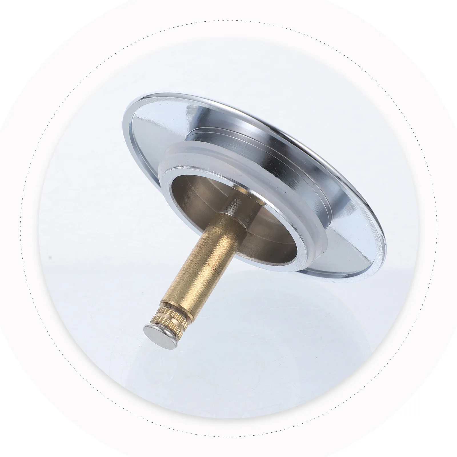 

High-Grade Copper Bathroom Drain Stopper Bathtub Sink Plug Easy Install One-Press Seal Anti-Block Hair Trap Long-