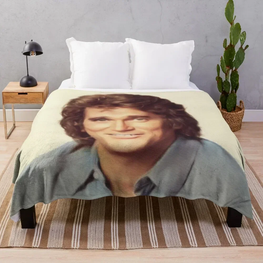 

Michael Landon, Actor Throw Blanket Soft Home Decor Blanket for Couch Bedroom