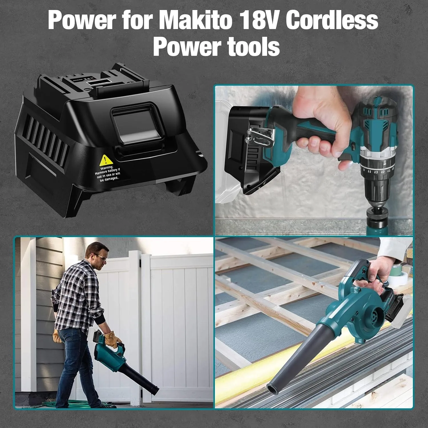 40V to 18V Battery Adapter for Makita 40V Battery Converter to for Makita 18V Cordless Power Tool MT40MT18