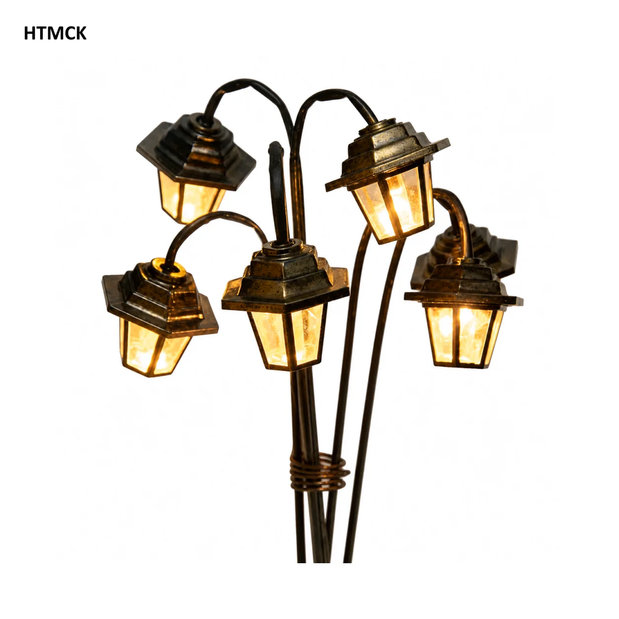 Solar Lantern Retro Vintage Style, 3/6LED Decorative Street Lamp Light, IP65 Waterproof Dusk to Dawn for Garden Courtyard