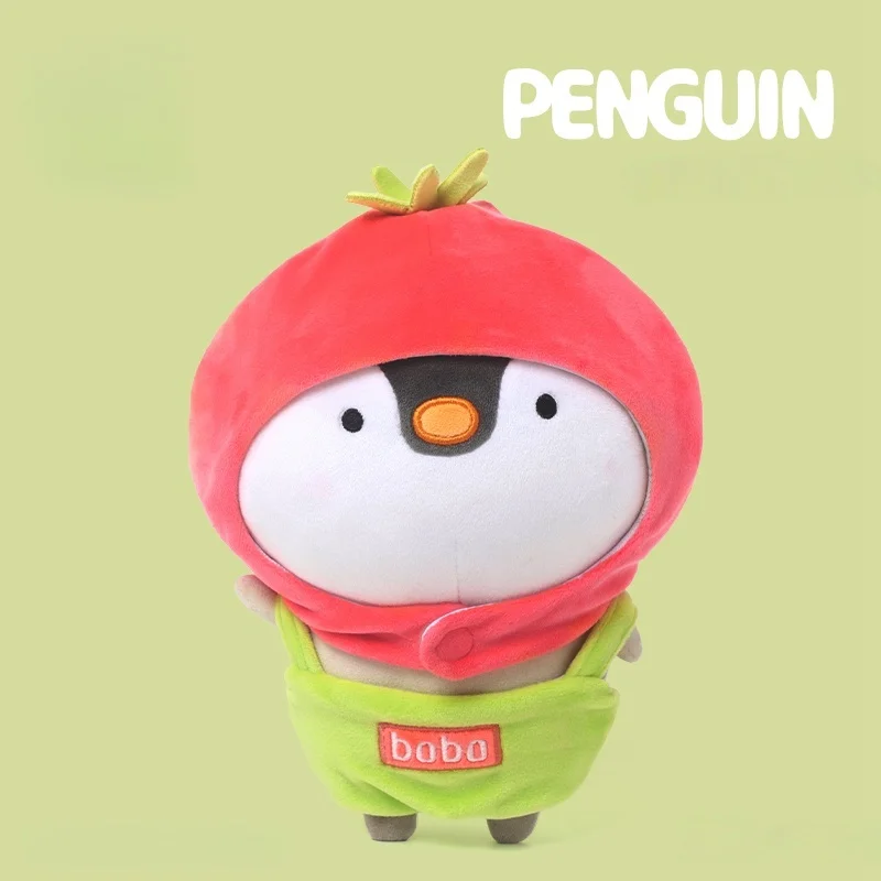 

20 см мультяшный томатный пингвин, плюшевая игрушка, мягкая милая мягкая игрушка в саду, забавный подарок на день рождения для детей-девочек или мальчиков
