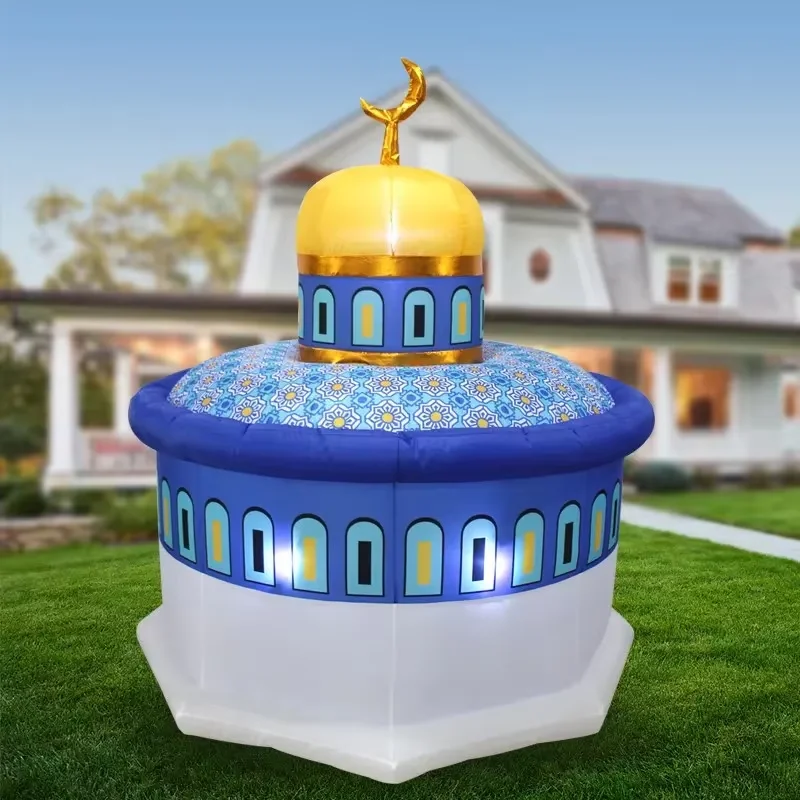 

1Pcs Inflatable Moon Castle Ramadan Decoration Outdoor Yard Props with Light EID Mubarak Decor 2025 Islam Muslim Party Supplies