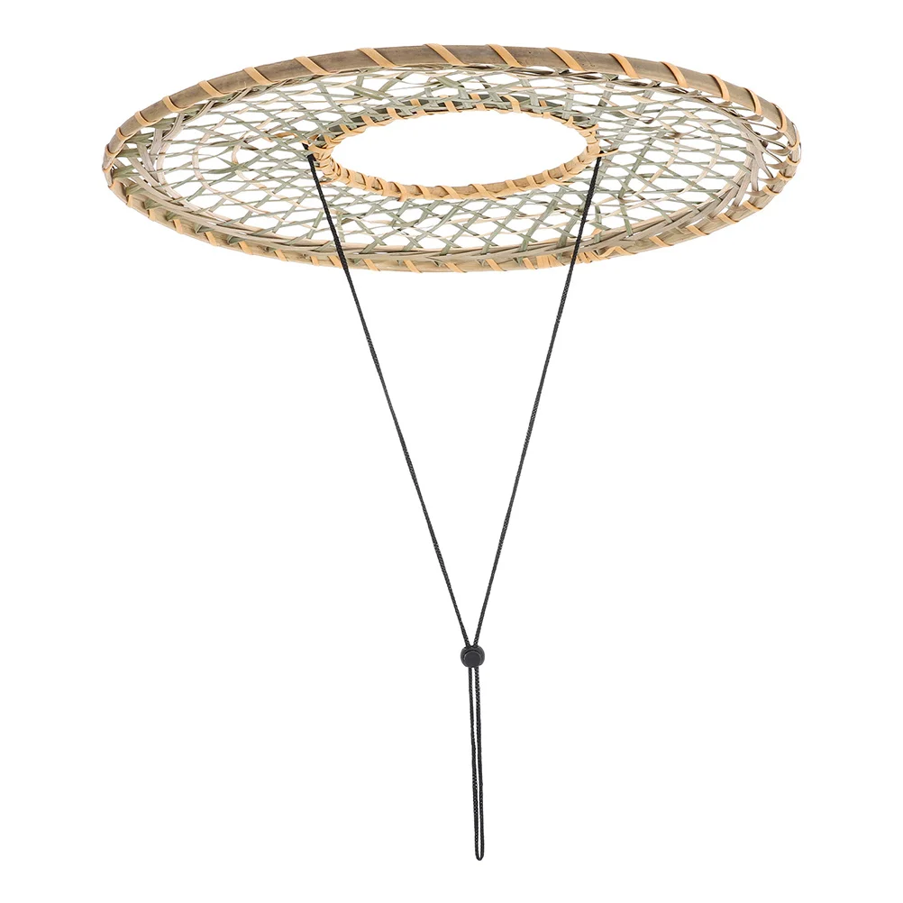 

Bamboo Woven Qing Dou Li Traditional Chinese Conical Hat for Costume Film Photo Shoot Decor Sunshade Accessory Asian Straw
