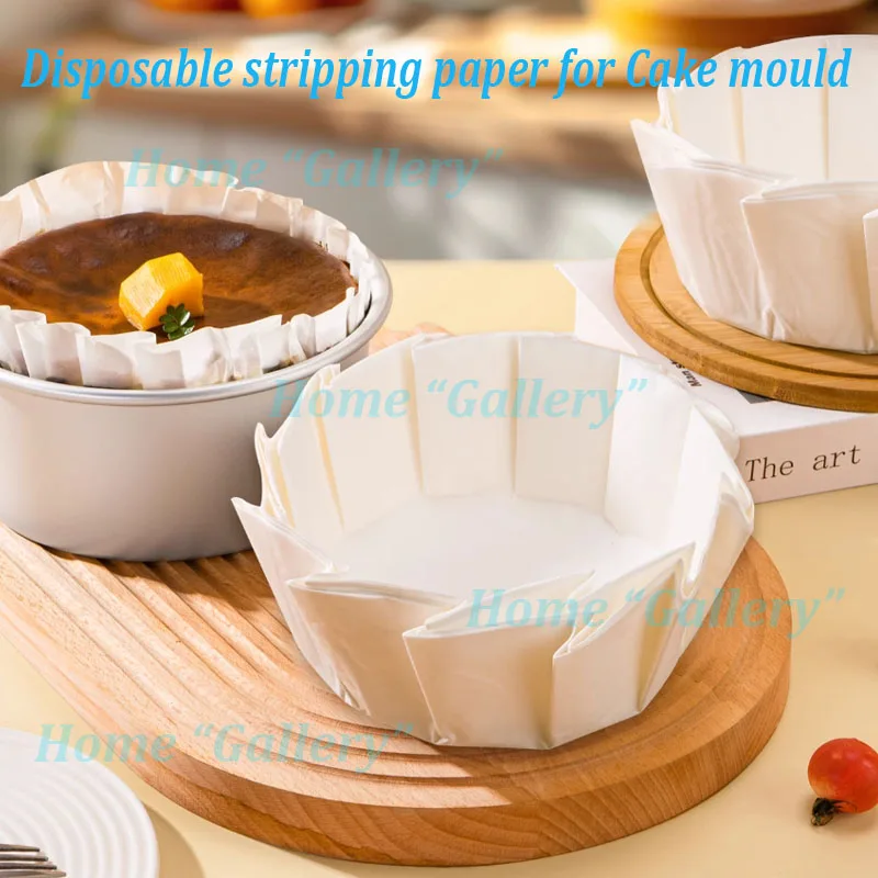 

Basque Oiled Paper Holder for Cake Mould Disposable Release Paper Silicone Oil Folding Free Mousse Baking Paper Bakeware