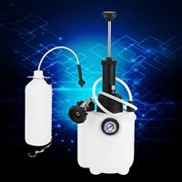 Fluid Bleeder Manual Brake Bleeder 3L Capacity Manual Brake  Fluid Bleeder Bleeding Tool with Universal Adapter