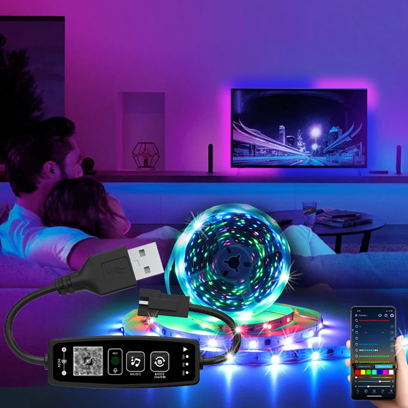 Bluetooth LED Strip Controller for WS2811/2812B/SP6812, BT APP & Music Control with 28Key Remote
