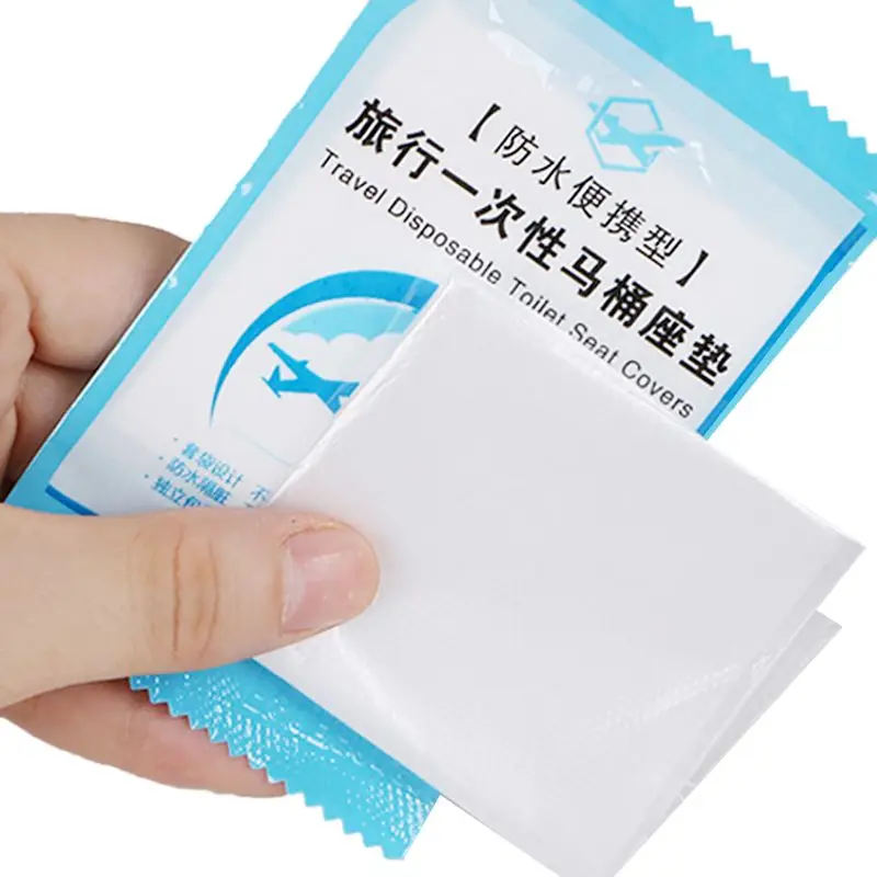 50 Pcs Disposable Toilet for Seat Portable Toilet Cushion Waterproof Toilet Mats DropShipping