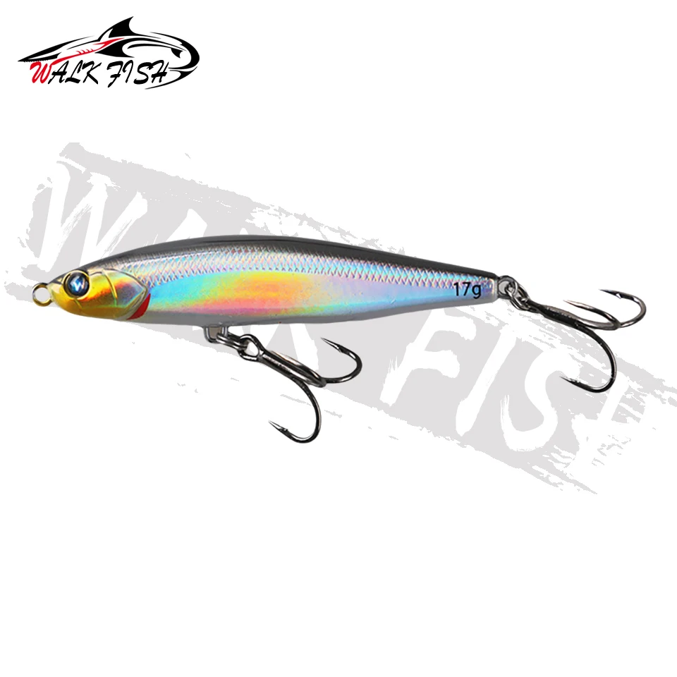 WALK FISH 1 Stück 12g-28g Sinkender Weitwurf-Pencil-Hardbait, Stickbait-Wobbler für Salzwasser, Meerbarsch, Forelle, Hecht, Angelzubehör – Detail 15