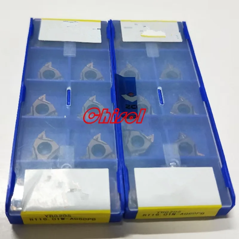จัดส่งฟรี Cnc คาร์ไบด์เกลียวแทรก RT16.01N-AG55PB YBG205 / RT16.01N-AG60PB YBG202 YBG205เปลี่ยนแทรก