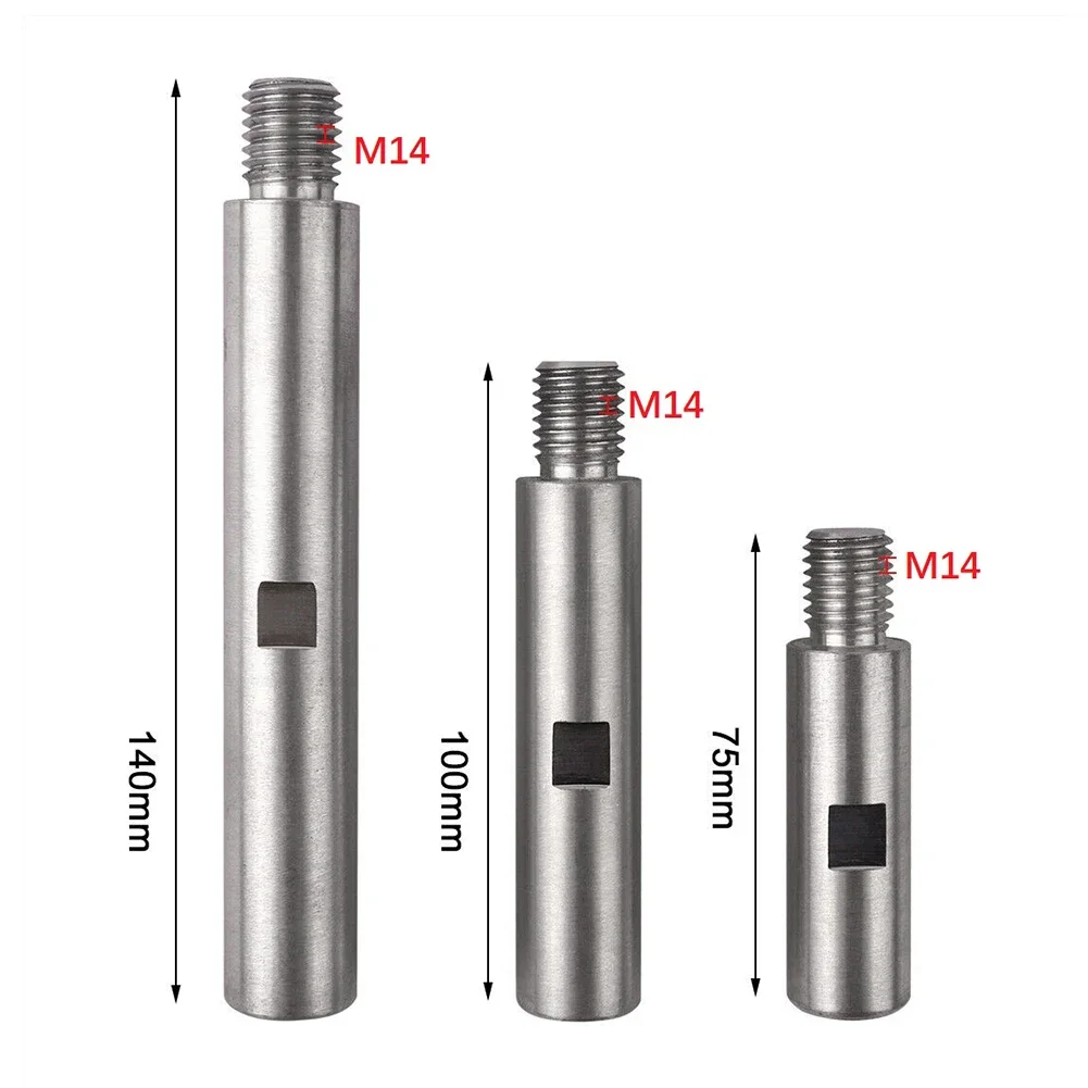 3PCS 75mm/100mm/140mm Extension Connecting Rod Aluminum Alloy Thread Adapter Rod Accessories For Type 100 Angle Grinder