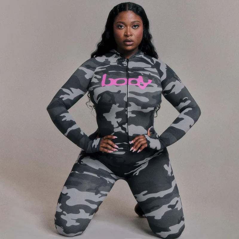 

STYLISH LADY Leopard Letter Printed Sports Tracksuits 2025 Autumn Women Zipper Hoodies Top and Pant Suits 2 Piece Outfits